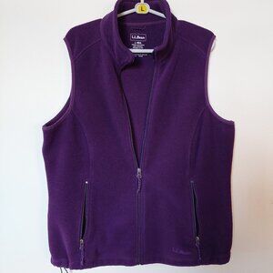 L.L.Bean women's purple Polartec Fleece Vest in size large regular